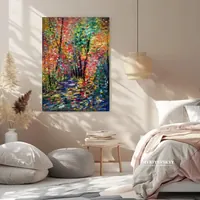 Forest Shadows — original impressionist oil painting by Volodymyr Myriyevskyy, 50 × 70 cm (20″ × 28″) — photo 2