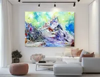 Mountain climbers — original impressionist oil painting by Volodymyr Myriyevskyy, 70 × 50 cm (28″ × 20″) — photo 2