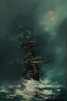 Night Passage (Chronicles of the Moonlit Seas) — original oil painting by Volodymyr Myriyevskyy