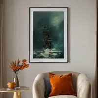 Night Passage (Chronicles of the Moonlit Seas) — original impressionist oil painting by Volodymyr Myriyevskyy, 40 × 60 cm (16″ × 24″) — photo 2