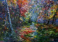 Enchanted Forest Glade — original oil painting by Volodymyr Myriyevskyy