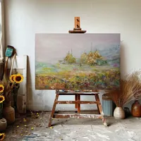 Meadow Landscape — original impressionist oil painting by Volodymyr Myriyevskyy, 40 × 60 cm (16″ × 24″) — photo 7