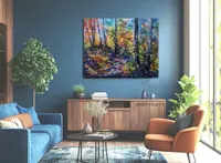 Purple Forest — original impressionist oil painting by Volodymyr Myriyevskyy, 50 × 40 cm (20″ × 16″) — photo 4