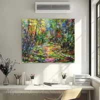 Forest Symphony — original impressionist oil painting by Volodymyr Myriyevskyy, 60 × 50 cm (24″ × 20″) — photo 3