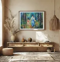 A Walk in the Summer Woods — original impressionist oil painting by Volodymyr Myriyevskyy, 70 × 50 cm (28″ × 20″) — photo 2