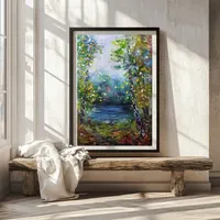 Small fisherman — original impressionist oil painting by Volodymyr Myriyevskyy, 40 × 60 cm (16″ × 24″) — photo 2