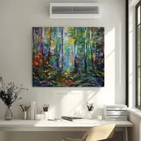 Emerald Forest Light — original impressionist oil painting by Volodymyr Myriyevskyy, 60 × 50 cm (24″ × 20″) — photo 2