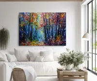 Angelic Light in the Forest — original impressionist oil painting by Volodymyr Myriyevskyy, 70 × 50 cm (28″ × 20″) — photo 2