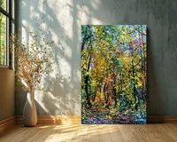 Deep Autumn Forest — original impressionist oil painting by Volodymyr Myriyevskyy, 40 × 60 cm (16″ × 24″) — photo 2