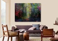 Mystical Forest Path in Sunlight — original impressionist oil painting by Volodymyr Myriyevskyy, 70 × 50 cm (28″ × 20″) — photo 6