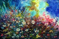 Wildflowers — original oil painting by Volodymyr Myriyevskyy
