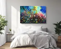Wildflowers — original impressionist oil painting by Volodymyr Myriyevskyy, 60 × 40 cm (24″ × 16″) — photo 4