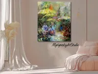 Barcelona Flower Market — original impressionist oil painting by Volodymyr Myriyevskyy, 50 × 60 cm (20″ × 24″) — photo 6