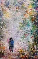 Romantic walk — original oil painting by Volodymyr Myriyevskyy