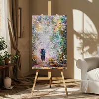 Romantic walk — original impressionist oil painting by Volodymyr Myriyevskyy, 60 × 40 cm (24″ × 16″) — photo 7