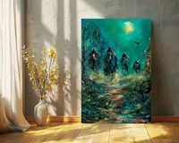 Dark Fantasy Riders — original impressionist oil painting by Volodymyr Myriyevskyy, 40 × 60 cm (16″ × 24″) — photo 2