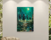 Dark Fantasy Riders — original impressionist oil painting by Volodymyr Myriyevskyy, 40 × 60 cm (16″ × 24″) — photo 4