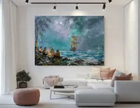 Chronicles of Pirate Adventures — original impressionist oil painting by Volodymyr Myriyevskyy, 70 × 50 cm (28″ × 20″) — photo 2